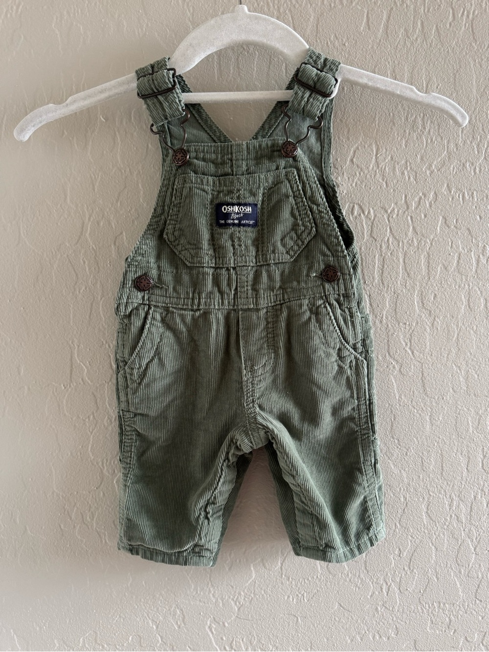OshKosh B'gosh Sage Green Corduroy Children's Overalls